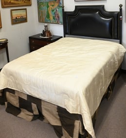 Leather Upholstered Queen Sized Bed