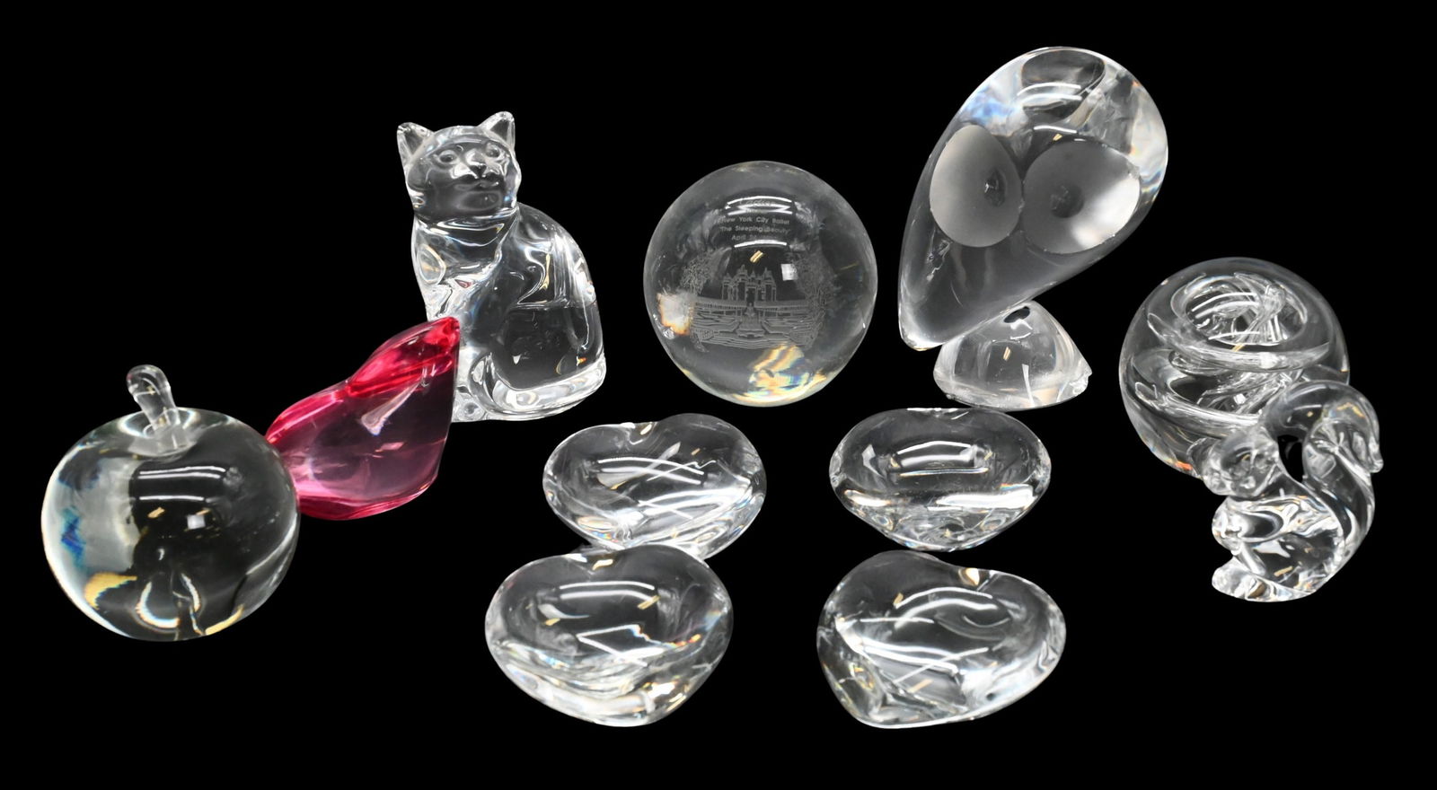 Eleven Piece Decorative Crystal Glass Lot (1 of 5)