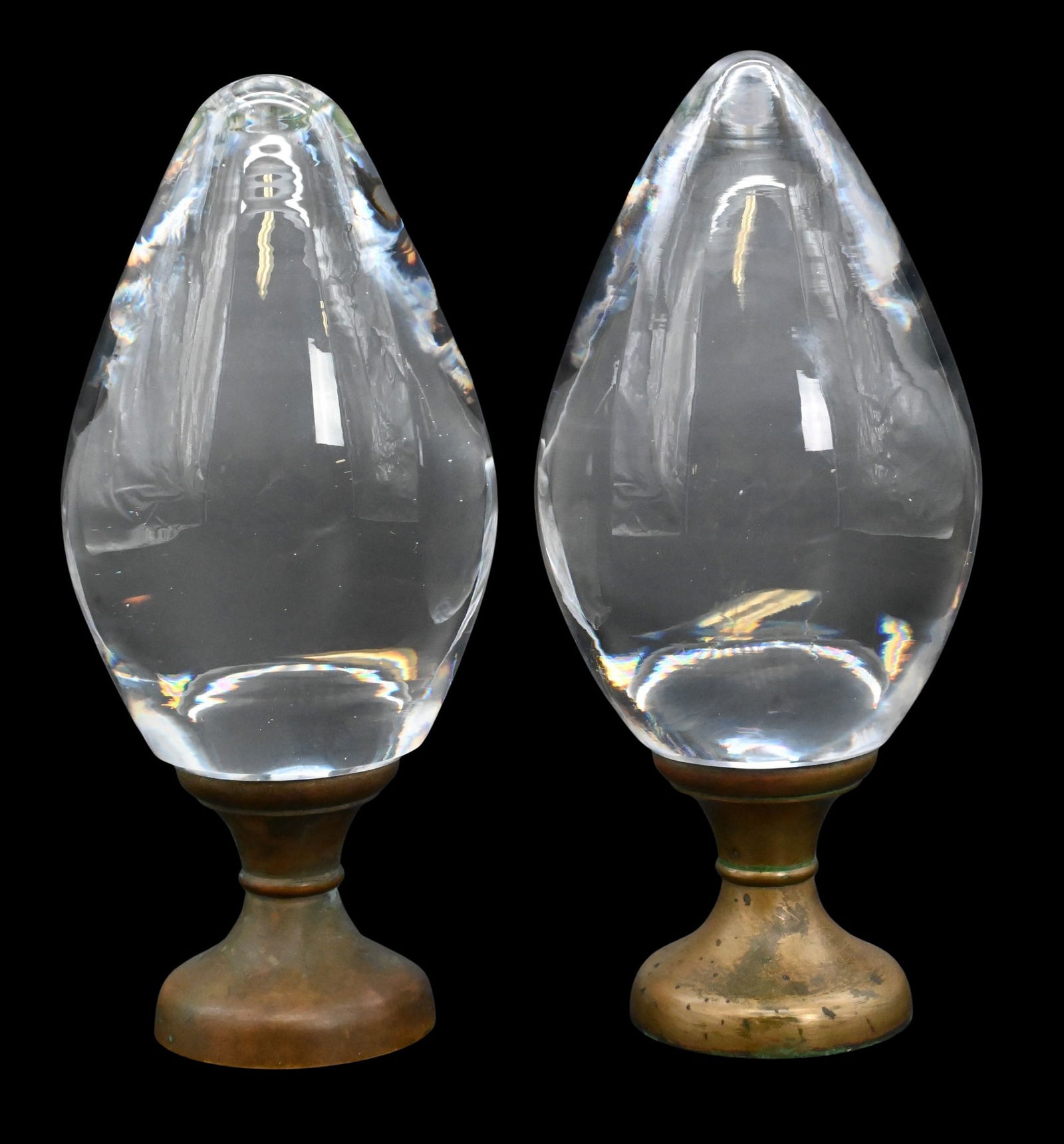 Pair of French Baccarat Crystal Newel Post Finials (1 of 4)