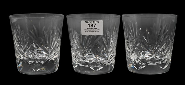 Set of Twelve St. Louis "Chantilly" Whiskey Tumblers