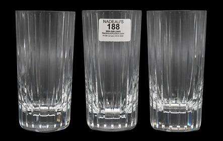 Set of Twelve Baccarat Crystal "Harmonie" Highball Tumblers