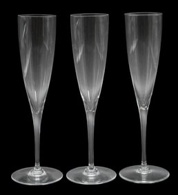 Set of Twelve Baccarat "Dom Pérignon" Champagne Flutes