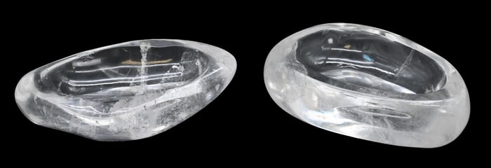 Pair of Rock Crystal Ring Dishes