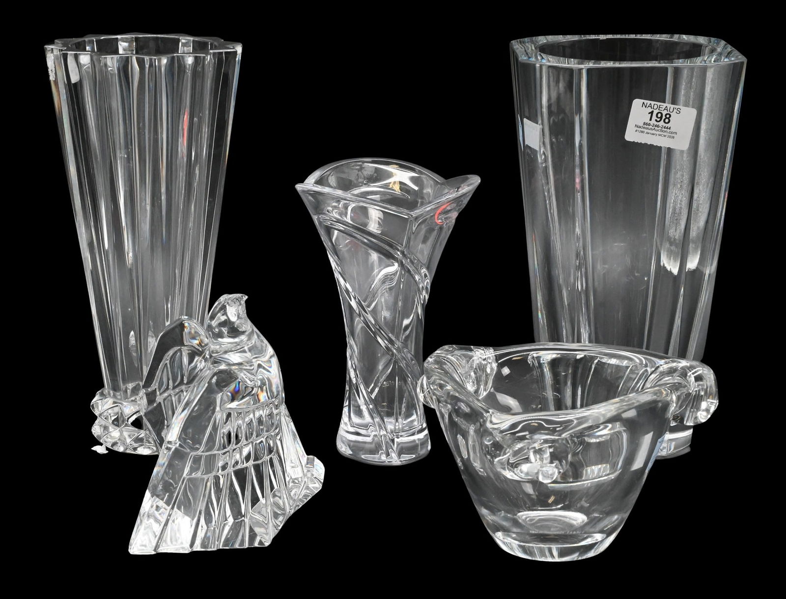 Nine Piece Crystal Vase Group (1 of 4)
