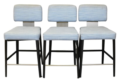 Set of Three Cliff Young Mauro Bar Counter Stools