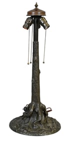 Table Lamp Base in Tree Trunk Form