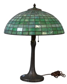 Leaded Table Lamp on Signed Handel Base