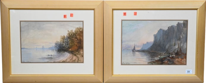 Two: Charles Day Hunt (American 1840-1914) Seaside Landscapes