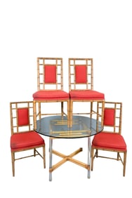Five Piece Faux Bamboo Dinette Set