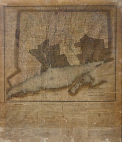 Warren & Gillet, with Additions by George Gillett "Map of Connecticut"