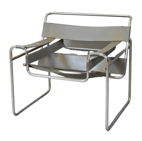 Marcel Breuer for Knoll "Wassily" Chrome and Leather Chair