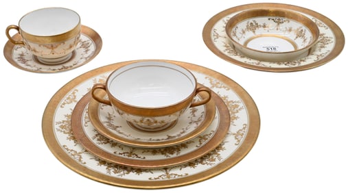 74 Piece Assembled Minton "Riverton" Porcelain Tea Service