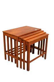 Set of Four Peter Hvidt and Orla Molgaard Teak Nesting Tables