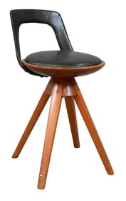 Edvard and Tove Kindt-Larsen Rare Swivel Stool
