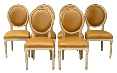 Restoration Hardware Set of Six Louis XVI Style Chairs
