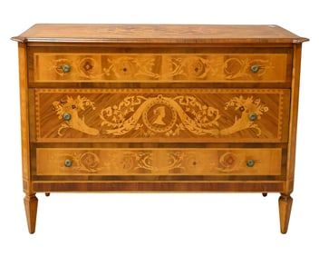Italian Neoclassical Style Three Drawer Chest