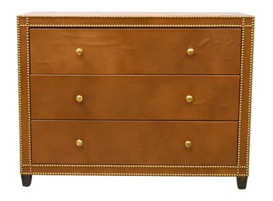 Contemporary Leather Wrapped Chest