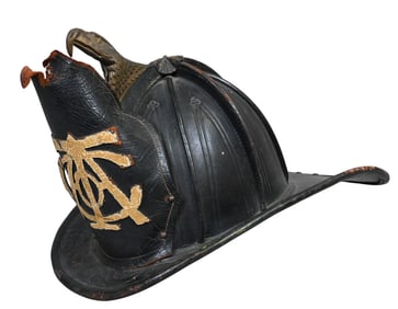 Leather Hayward & Co. Willimantic, Connecticut Fire Helmet