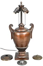 Heavy Bronze Urn Shaped Table Lamp Base