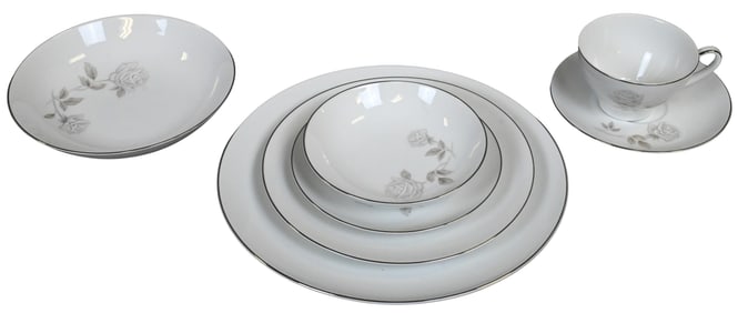 Large Set of Noritake "Posay" Dinnerware