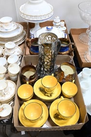 Three Box Lots of Assorted Porcelain and Lusterware