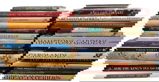 Approximately 26 Garden, Interior Design, and Decorative Arts Books