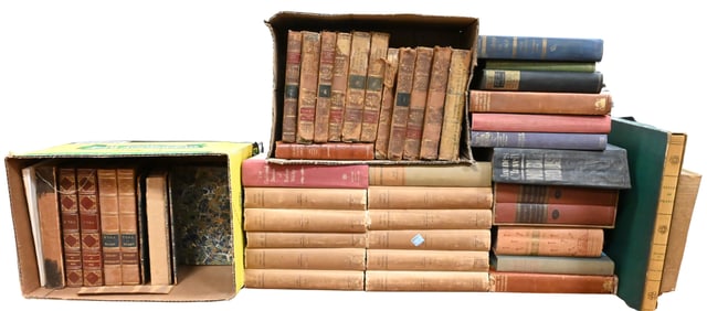 Group of Leather Bound Backs