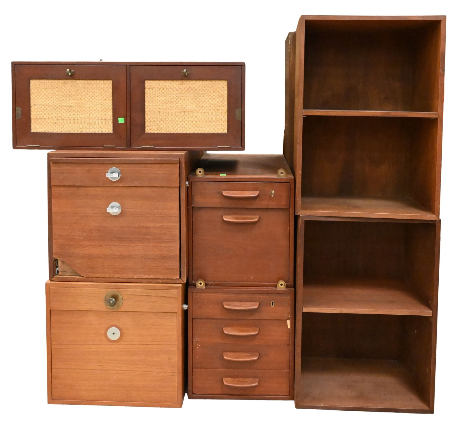 Group of Mid-Century Modern Wood Storage Cabinets and Shelves (1 of 7)