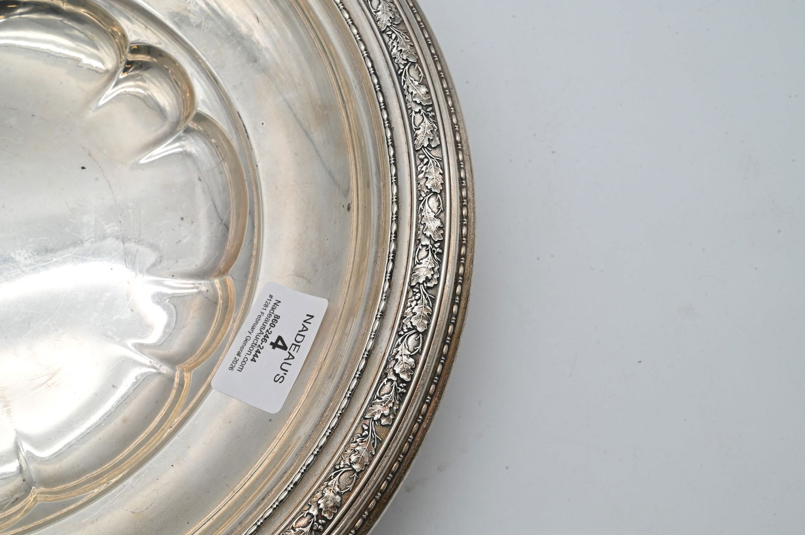 Gorham Sterling Silver Repousse Circular Tray - 2