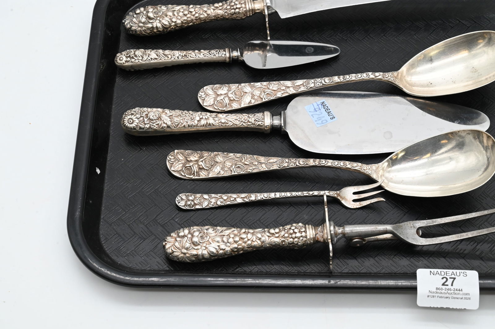 Seven Piece Repousse Sterling Silver Group - 2