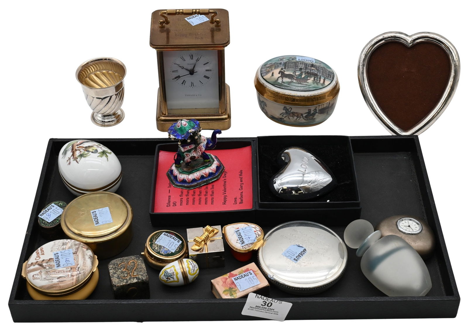 Collection of Enamel Trinket Boxes and Desktop Articles (1 of 5)