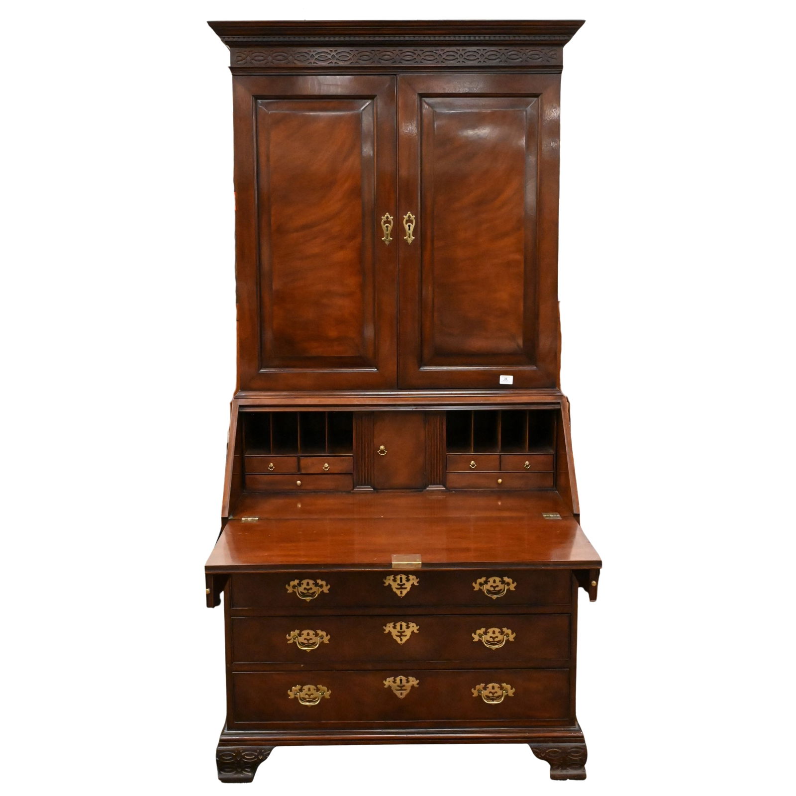 Baker Historic Charleston Mahogany Chinese Chippendale Secretary Desk (1 of 7)