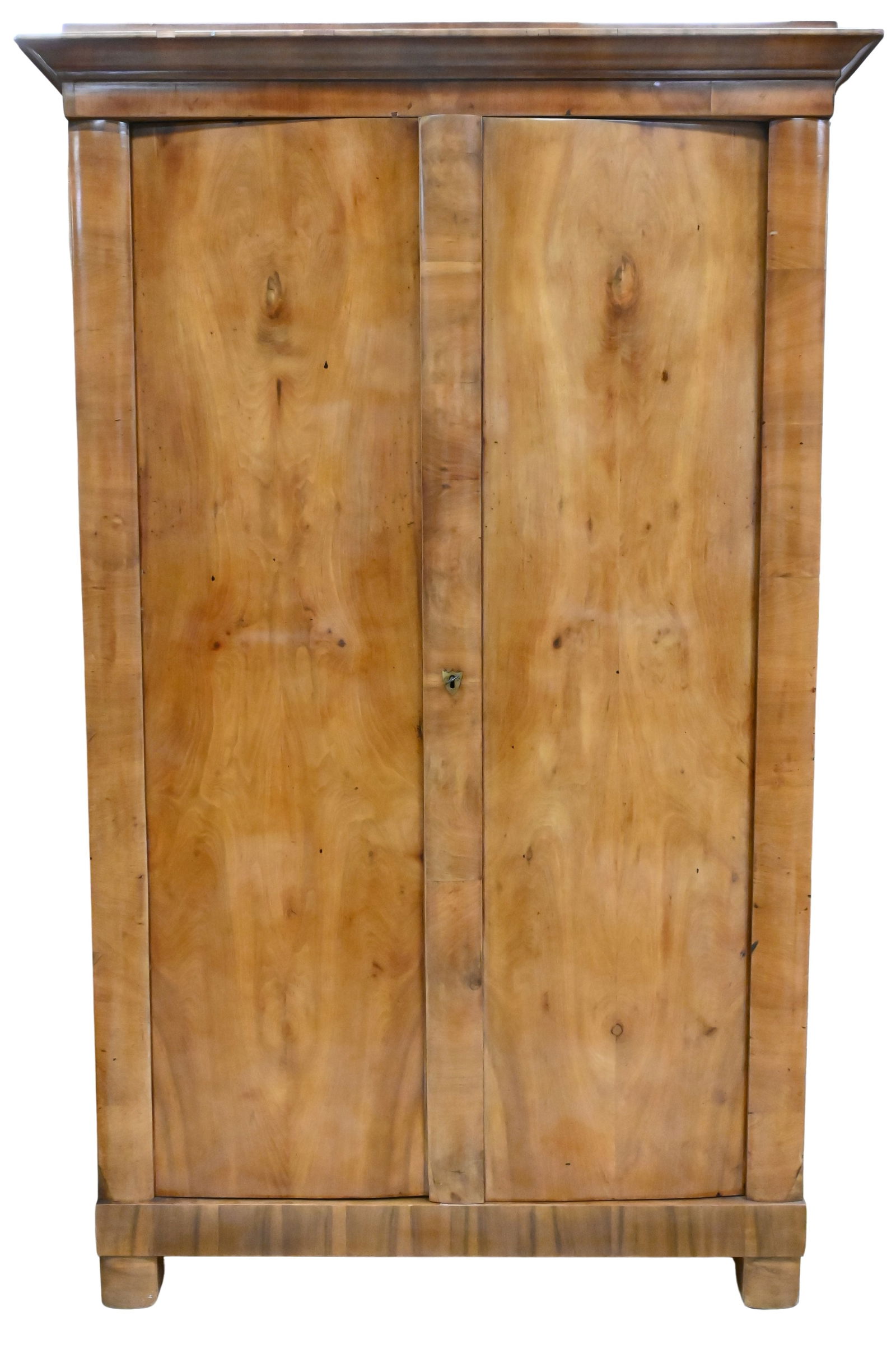 Biedermeier Burl Walnut Two Door Armoire (1 of 4)