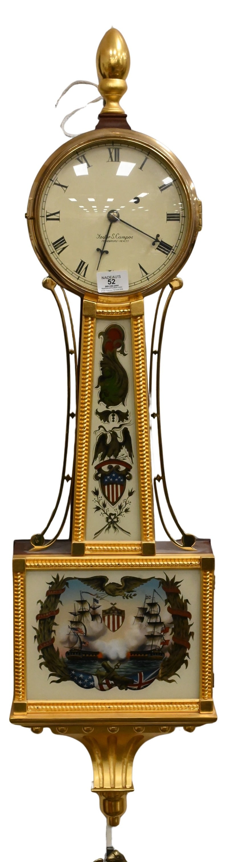 Foster Campus Federal Style Gilt Presentation Banjo Clock (1 of 5)