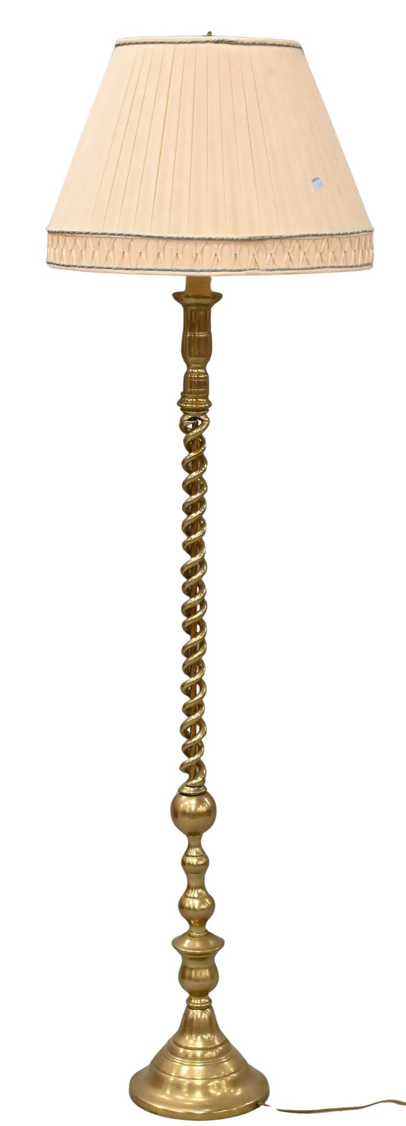 Brass Spiral Twist Floor Lamp (1 of 4)