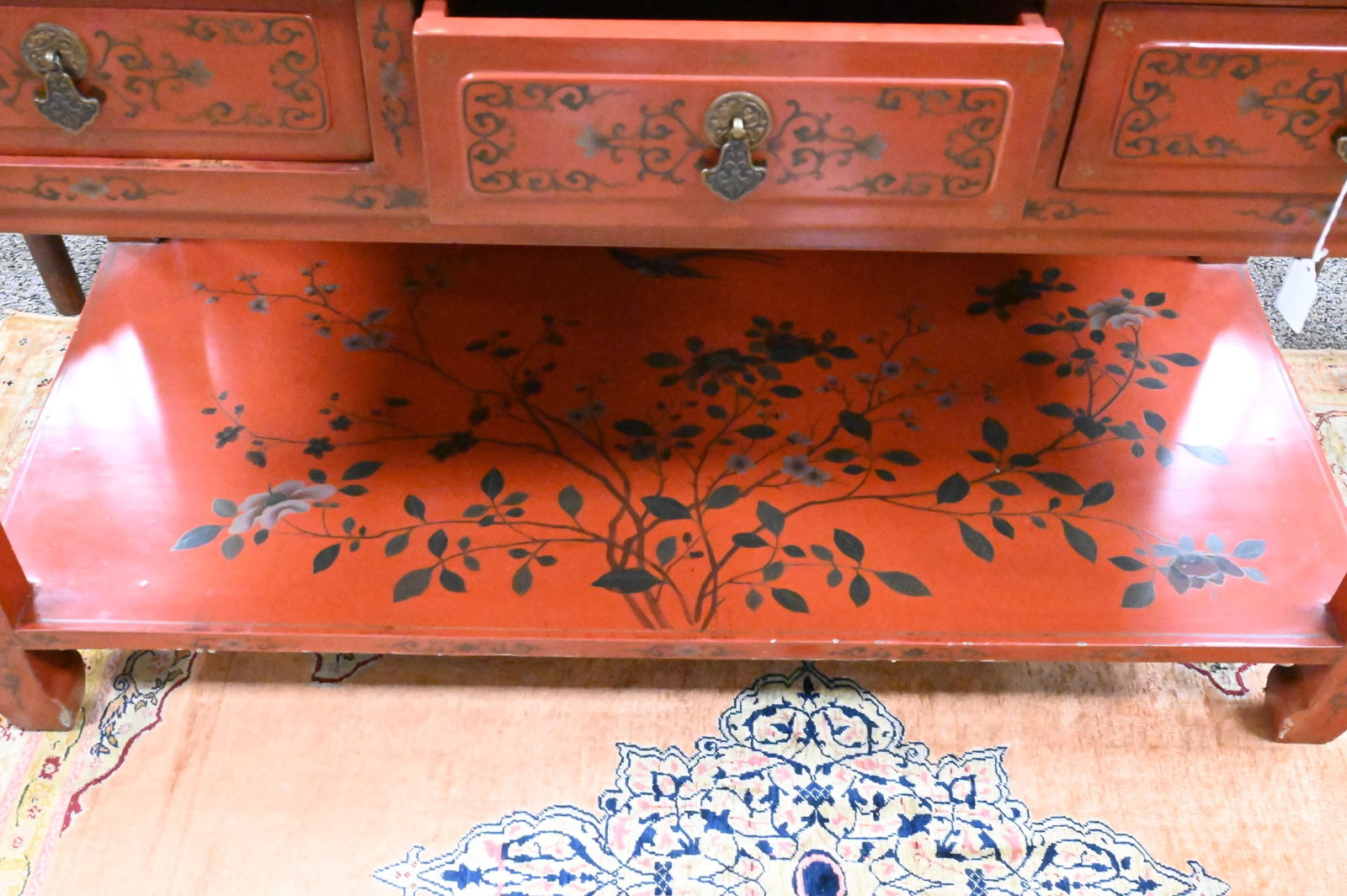 Chinese Red Lacquer Console Table - 4