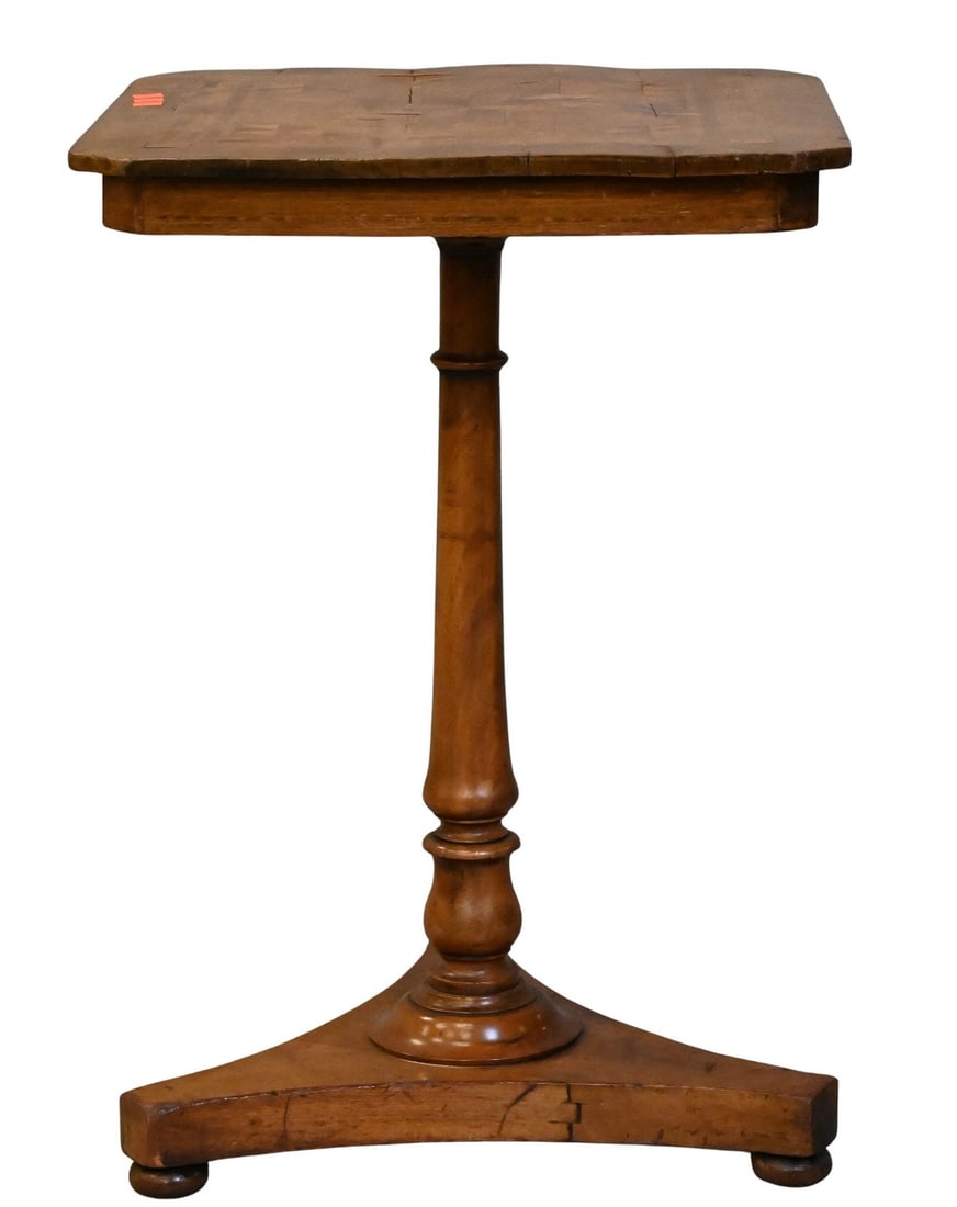 Neoclassical Style Parquetry Veneer Side Table (1 of 5)