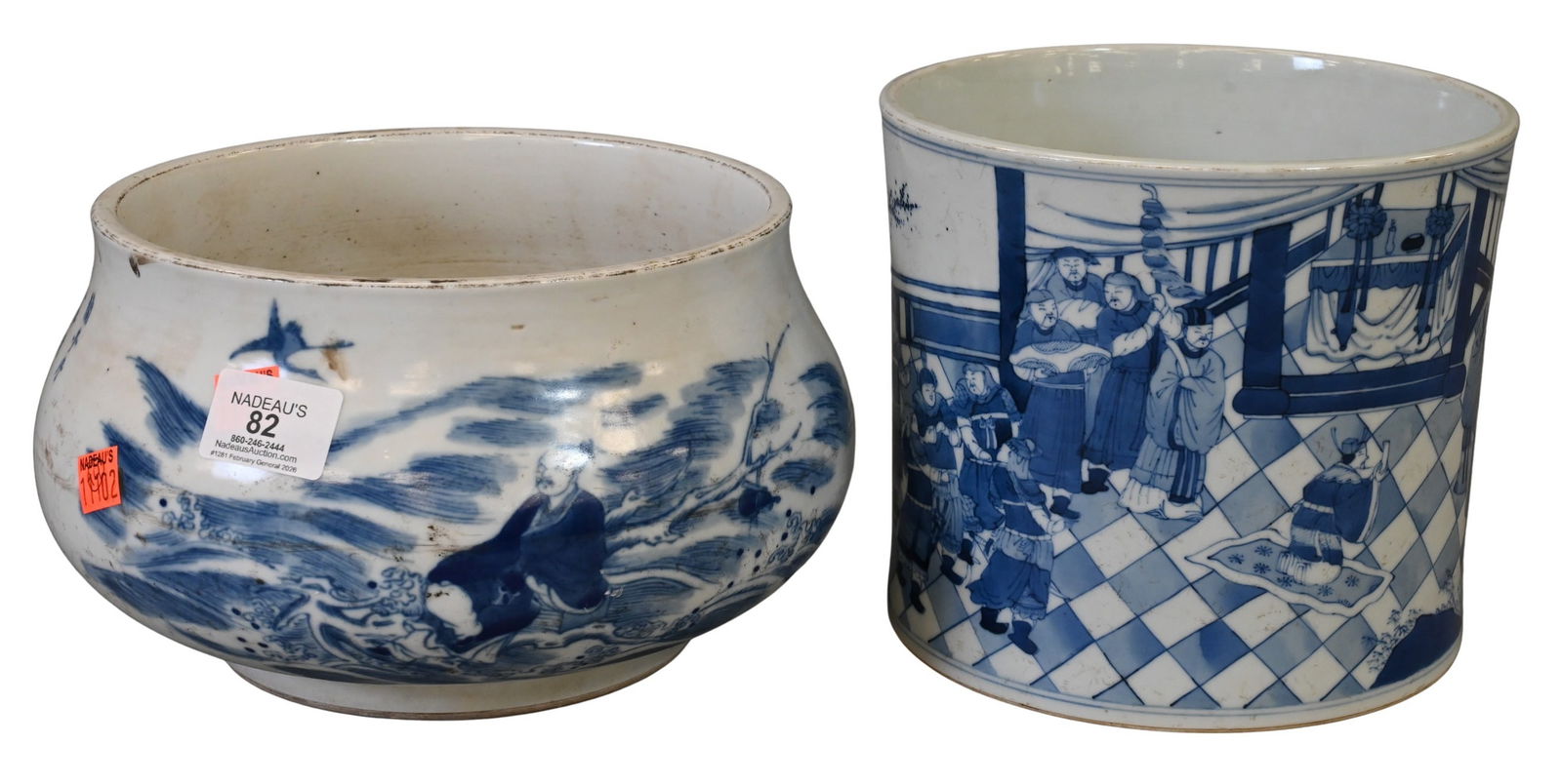 Two Chinese Blue and White Pieces (1 of 6)
