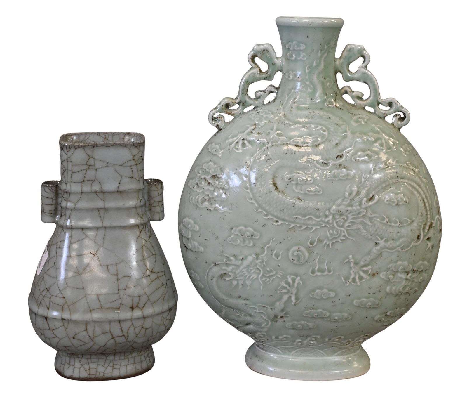 Two Chinese Celadon Vases (1 of 6)
