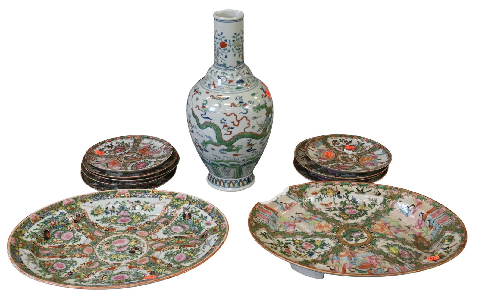 13 Piece Chinese Porcelain Grouping (1 of 6)