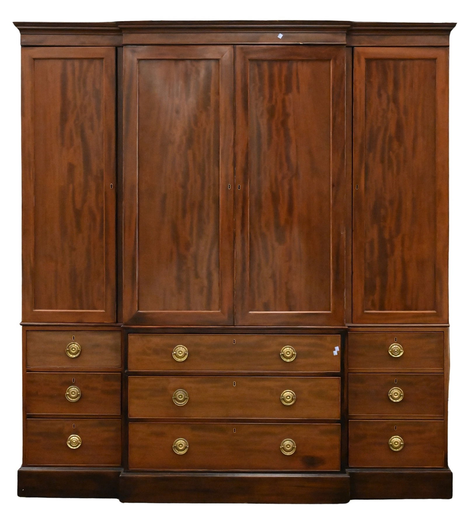 George III Mahogany Linen Press in Sections (1 of 6)