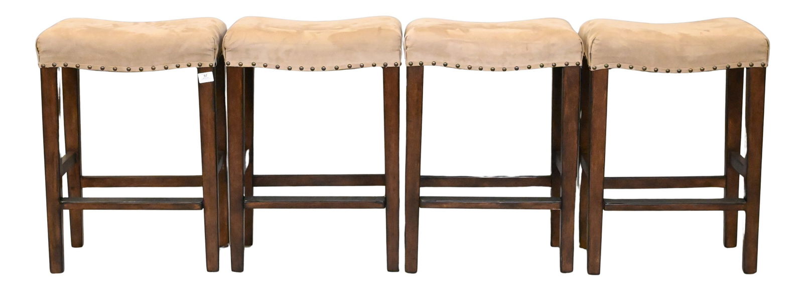 Set of Four Upholstered Bar Stools (1 of 1)