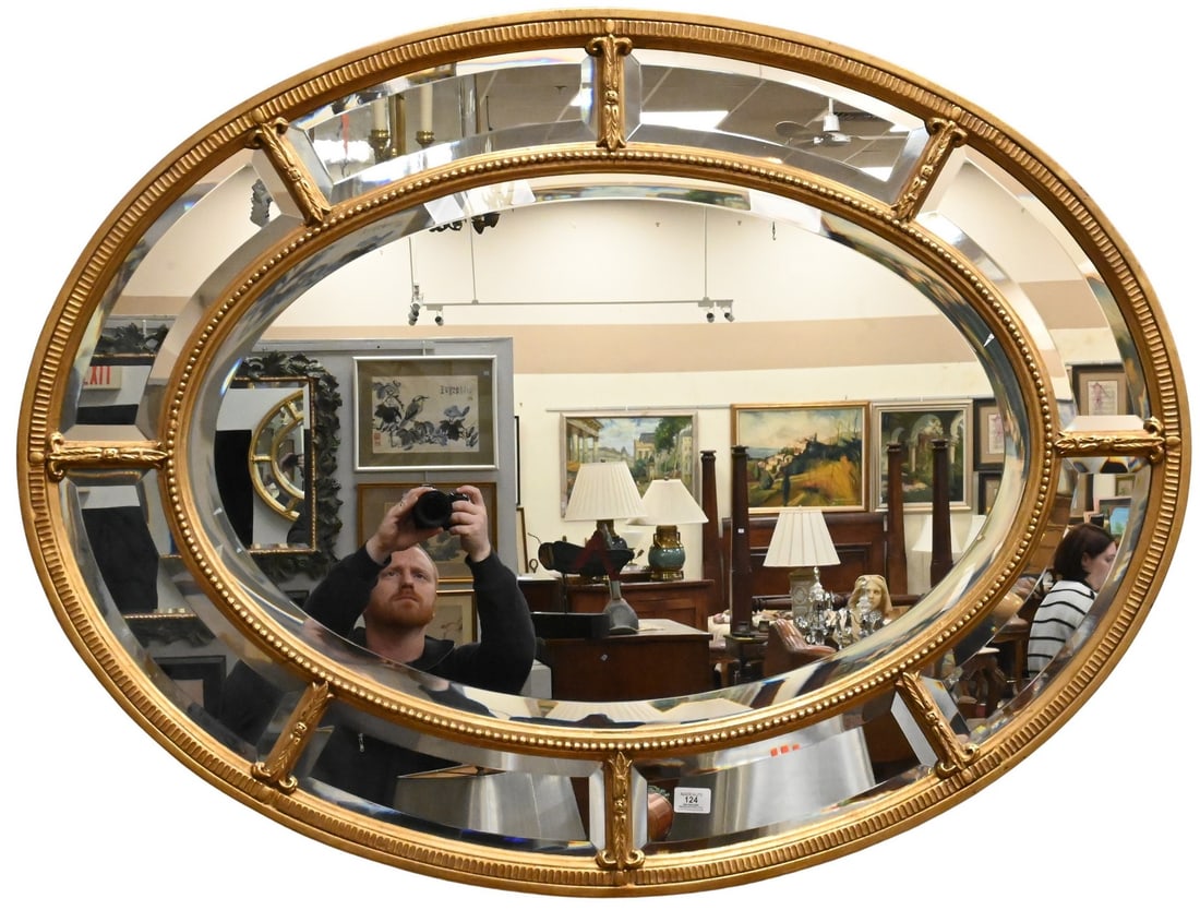 Friedman Brothers Gilt Oval Mirror (1 of 4)