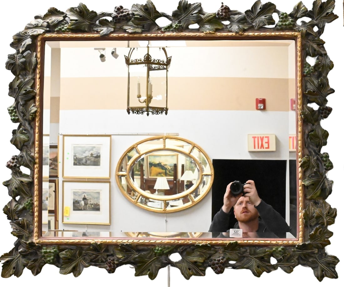 Entree Carved Wood Grape Vine Mirror (1 of 3)
