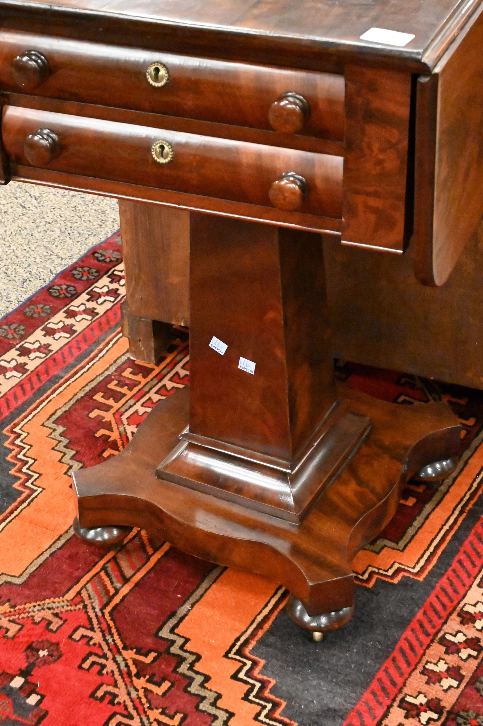 Empire Mahogany Drop Leaf Work Table - 3