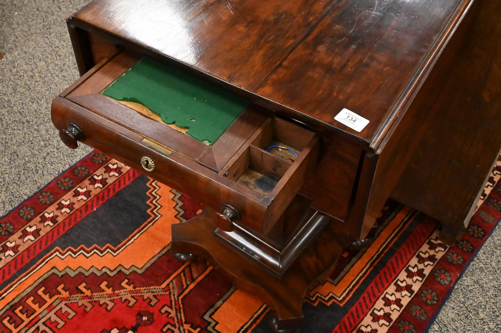 Empire Mahogany Drop Leaf Work Table - 4