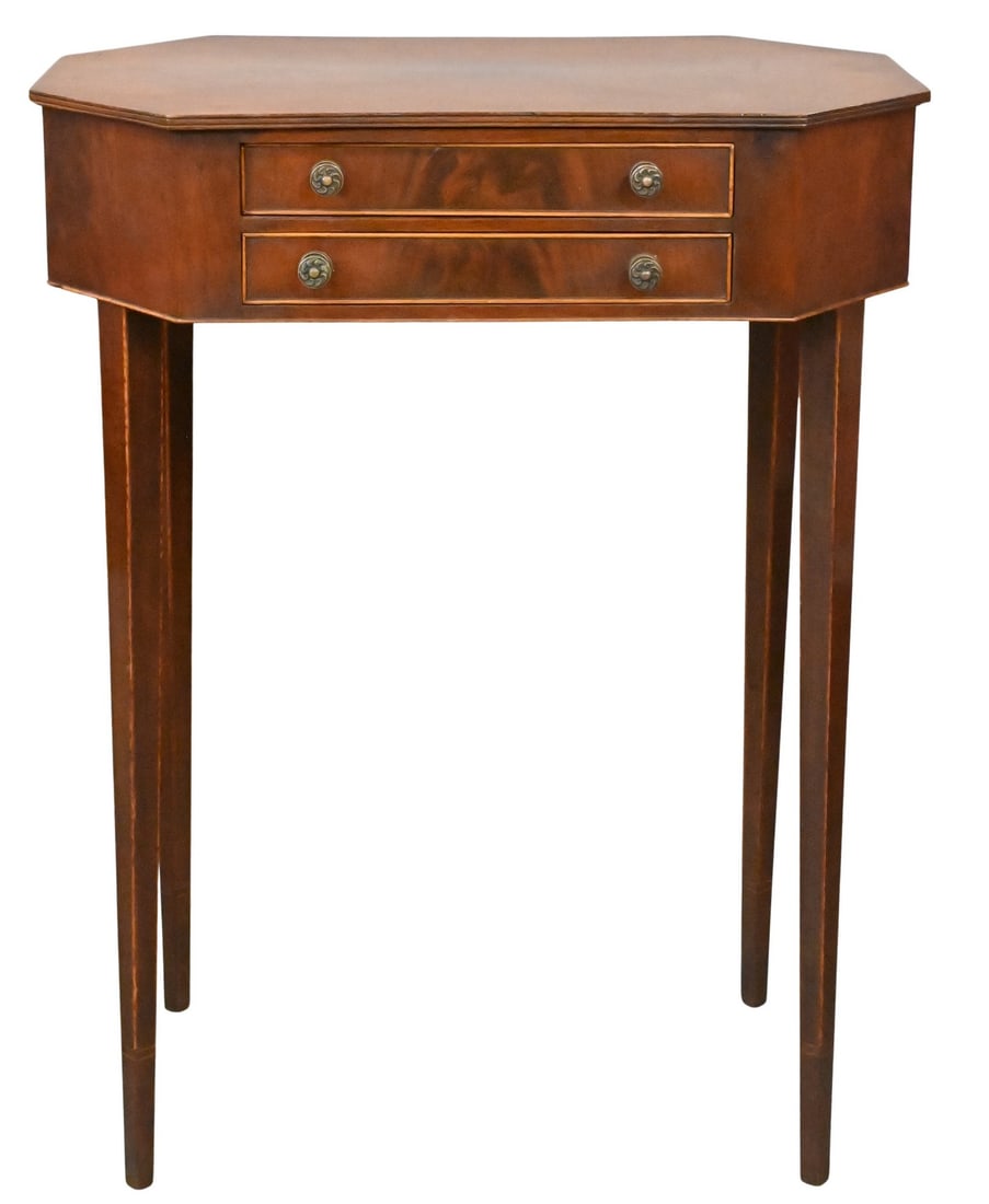 Federal Style Custom Mahogany Two Drawer Stand (1 of 4)