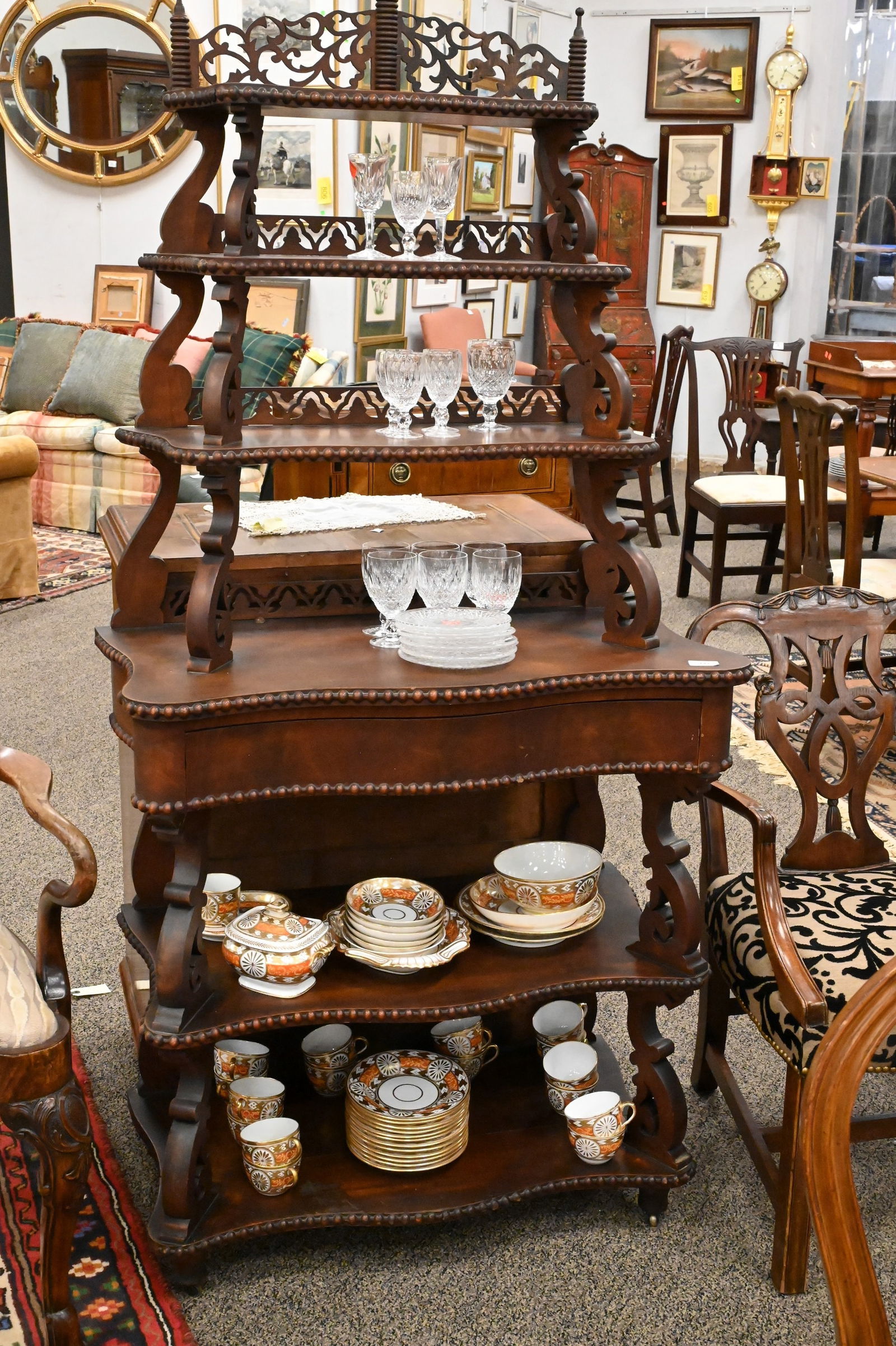 Victorian Walnut Etagere - 2