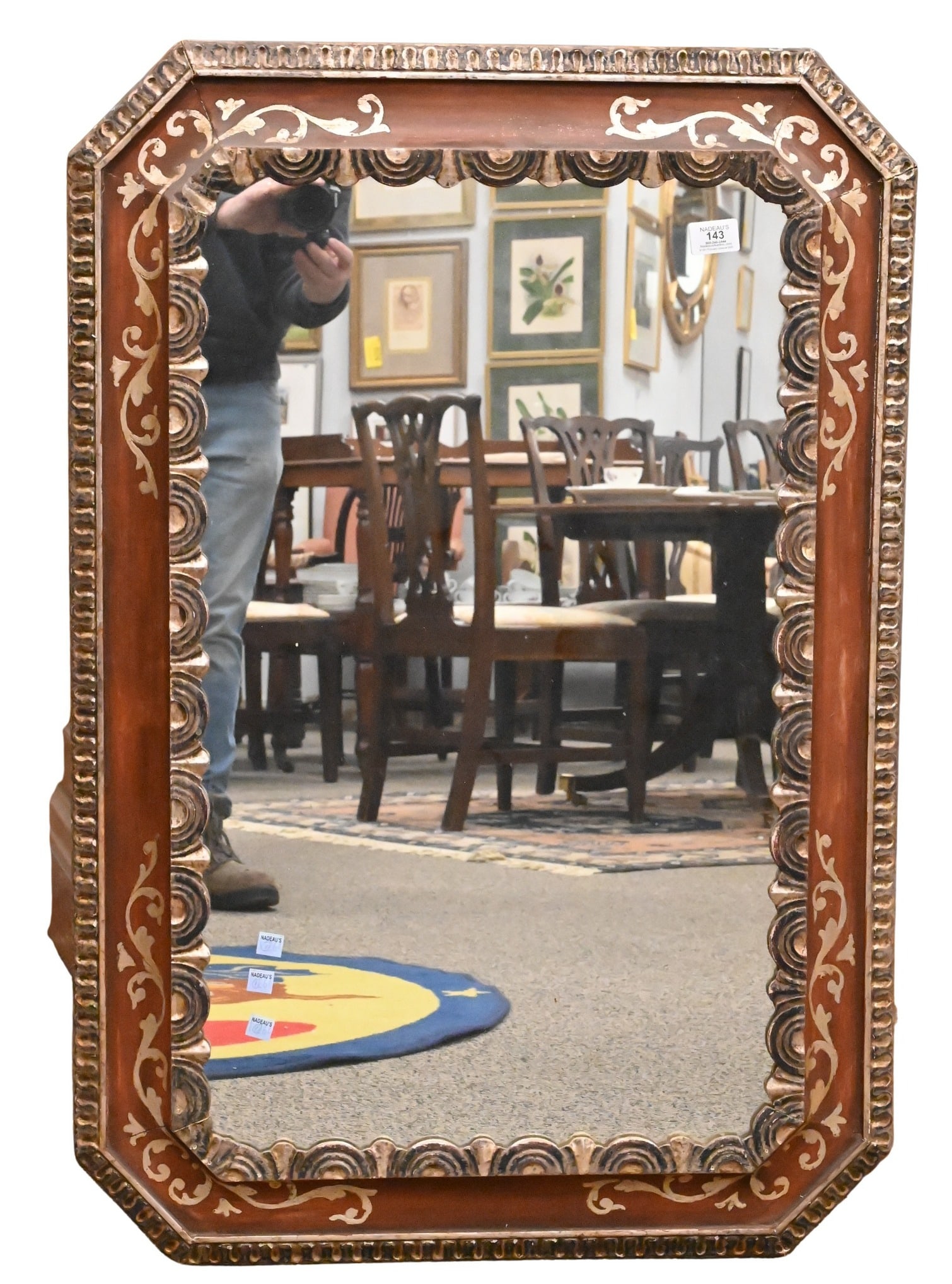 Cairo Italian Gilt Decorated and Painted Mirror (1 of 4)