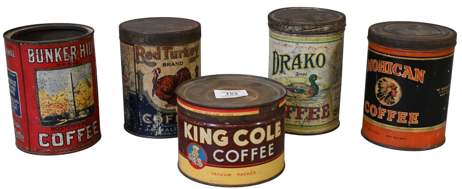 Five Vintage Coffee Tin Advertisements (1 of 6)
